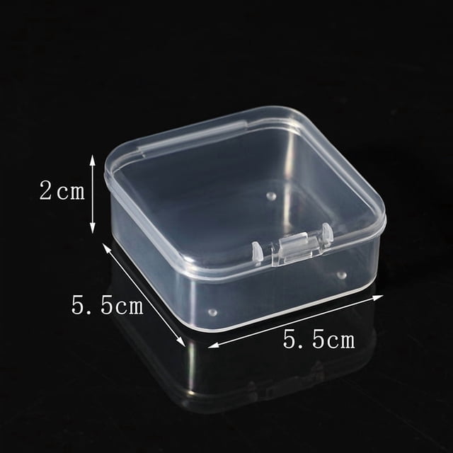 suxuMhao Storage Box, 30-Pack Clear Square Plastic Boxes, Plastic Storage Bins with Lids, Clear Plastic Containers, Parts Storage Box, Small Plastic Tote for Organizing, 5.5×5.5×2CM