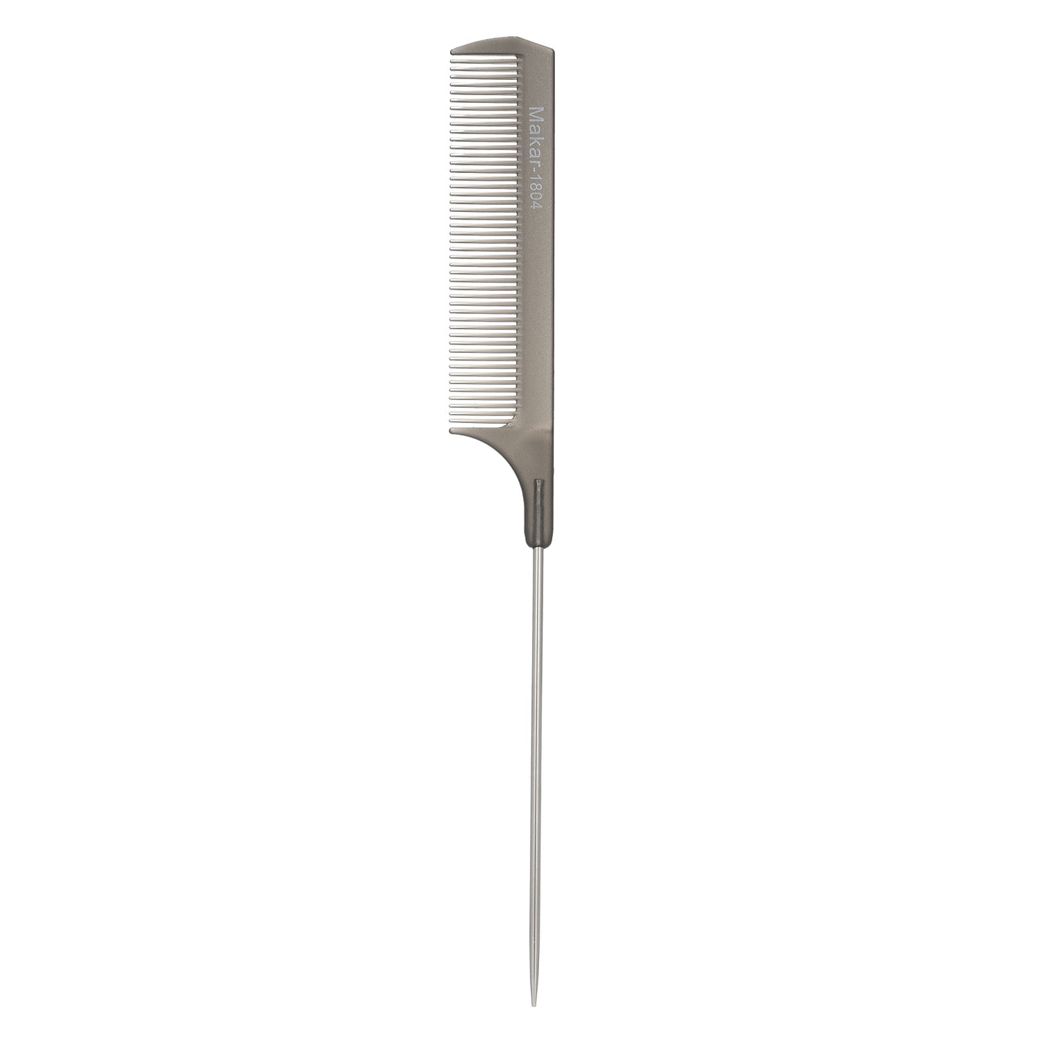 Rat Tail Comb Black Fine-tooth Metal Pin Hairdressing Hair Style Brush Adding Volume Detangling Brush