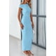 thumbnail image 4 of Vestido largo PRETTYGARDEN para mujer 2025, verano, azul claro, 4 of 9