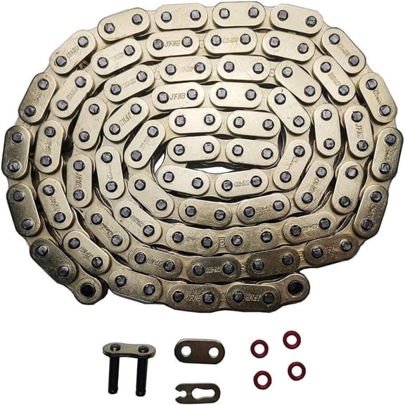 428H O-Ring Drive Chain 122 Links with Master Link for Motorcycle ATV | Fits Suzuki DR125 DRZ125 RM85, Kawasaki KLX125 KLX140, Yamaha TTR125, KTM 85 & More