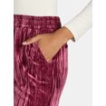thumbnail image 4 of Time and Tru Women's Velvet Wide Leg Pants, 29" Inseam, Size XS-XXXL, 4 of 5