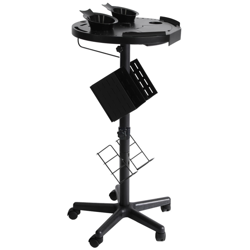 Black Salon Equipment Color Trolley Tray w/Timer & Bowl TY88