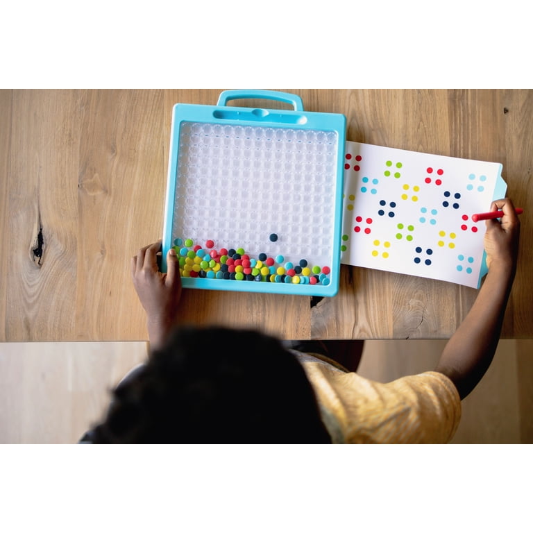 Chuckle & Roar: Dot Art Designer – Gioco Creativo Con Perline Magnetiche E 25 Carte Attività, Ideale Per Viaggi, Per Bambini