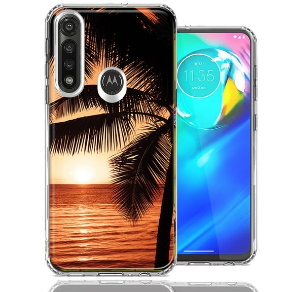 MUNDAZE For Motorola G Power Paradise Sunset Design Double Layer Phone Case Cover
