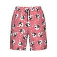 thumbnail image 7 of Disketp Men's Swim Trunks Hawaiian Breathable Surf Beach Swimsuits Mesh Lining Beach Shorts with Pockets-French Bulldog Face, 7 of 7