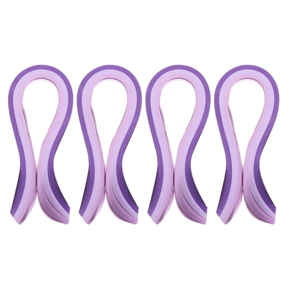 Uxcell 390 x 7mm Rainbow Quilling Strips Paper, Gradient Purple 400 Pcs