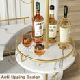 thumbnail image 5 of M optimized Bar Cart, 3 Tier Bar Carts for The Home, Rotated Bar Cart Gold with Wine Rack and Glass Holder, Bar Serving Cart with Wheels for Living Room, Kitchen, Dining Room, 5 of 8