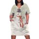 thumbnail image 2 of Vestido de bolsillo suelto de muñeco de nieve vestidos de cóctel elegantes y chic vestido de mujer, 2 of 7