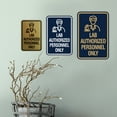 thumbnail image 2 of Portrait Round Lab Authorized Personnel Only Sign (Black) - Large, 2 of 7