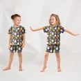 thumbnail image 5 of Summer Short Sleeve Pajama Sets Rabbit Heart Patterns Sleepwear Nighty 95% Cotton (5-14Y), 5 of 7