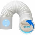 thumbnail image 2 of Manguera de aire acondicionado portátil, manguera de escape extensible para aire acondicionado portátil con rosca en sentido antihorario, construcción de polipropileno flexible y duradera para, 2 of 5