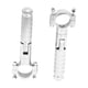 thumbnail image 4 of 1 par de estriberas plegables de repuesto para motocicleta, repuestos premium de aluminio Plata, 4 of 9