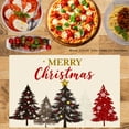 thumbnail image 2 of JOOCAR Merry Christmas Tree Pattern Linen Table Mats Set of 4 for Home Kitchen Table Decor 12x18 inch, 2 of 5
