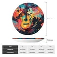 thumbnail image 2 of Balery World Map Guitar Illustration Print Bone China Decorative Plate Ceramic Dinner Plates Art Crafts with Display Stand-10in, 2 of 6