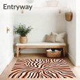 thumbnail image 3 of ODIKA 4'x6' Machine Washable Non-Slip Area Rug, Fierce Jungle Predator Latch Hook with Bold Stripes and Dynamic Contrast High Traffic Rug, Black, 637644, 3 of 7