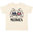 thumbnail image 3 of Inktastic 4th of July Meowica Cat in Flag Sunglasses Boys or Girls Toddler T-Shirt, 3 of 5