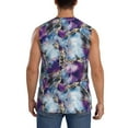 thumbnail image 4 of Daiia Purple Marble Texture Printed Men's Tank Tops,Casual Soft Sleeveless Gym Muscle Shirts Bodybuilding Tee-Small, 4 of 8