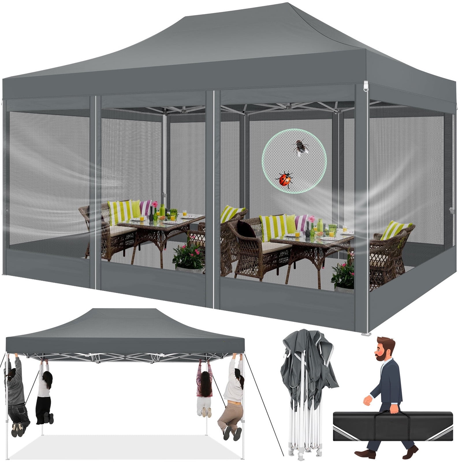 Coleman 10' x 10' Instant Straight Leg Canopy Gazebo with