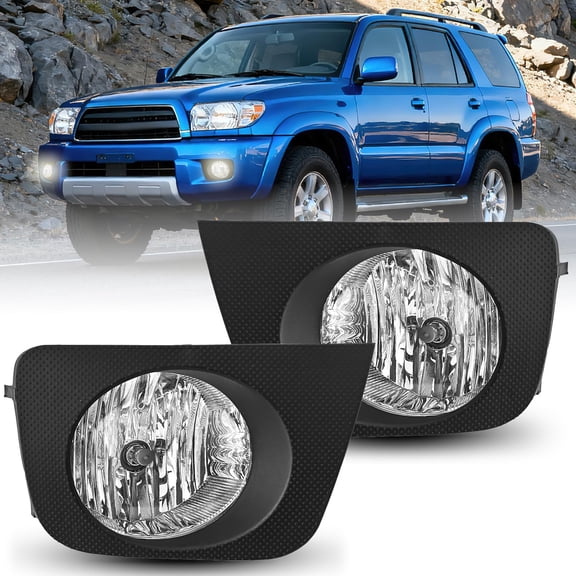 Nilight Fog Lights Assembly Compatible with 2006 2007 2008 2009 Toyota 4runner Left Driver and Right Passenger Side Clear Lens w/9006 12V 51W Bulbs