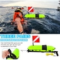 thumbnail image 5 of Buoy, Hi-Visibility Inflatable Torpedo Buoy Float Signal Floater Ball with Dive Safety Flag and 82ft Ropes for Scuba Diving, Freediving, Snorkeling, Swimming, 5 of 7