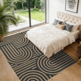 thumbnail image 6 of Garvee 9'x12' Geometric Area Rug Easy Jute Carpet, Abstract Washable Rug Rainbow Non Slip Indoor Outdoor Accent Rug for Living Room Bedroom Dining Room Balcony Patio, Black Coffee, 6 of 6