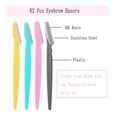 thumbnail image 3 of Eyebrow Razor, 62 PCS Facial Razors Eyebrow Razors for Women Face, Eyebrow Shavers Razor Face Razor Dermaplaning Tool for Woman Face Hair Trimmer Shaver For Women or Men with Precision Cover,4 Colors, 3 of 5