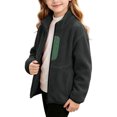 thumbnail image 3 of OGLCCG Girls Fleece Jacket Full Zip Fall Winter Soft Sherpa Coat Soft Warm Polar Outwear with Pockets 3-15 Years, 3 of 8