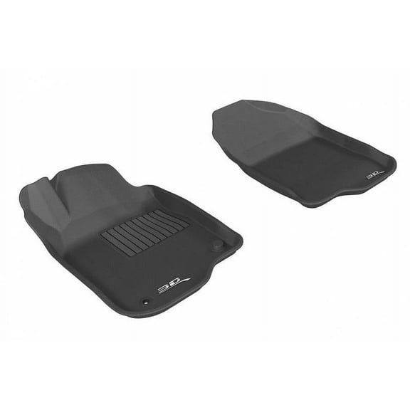 3D MAXpider 2008-2012 Fits Chevrolet Malibu Dual Hooks On Driver'S Floor 1st Row Black Kagu Carbon Fiber Embossed Pattern Floor Mat L1CH04811509