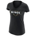 thumbnail image 2 of Women's Black Philadelphia Wings Primary Logo V-Neck T-Shirt, 2 of 3
