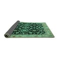 thumbnail image 2 of Ahgly Company Indoor Square Persian Turquoise Blue Traditional Area Rugs, 4' Square, 2 of 4