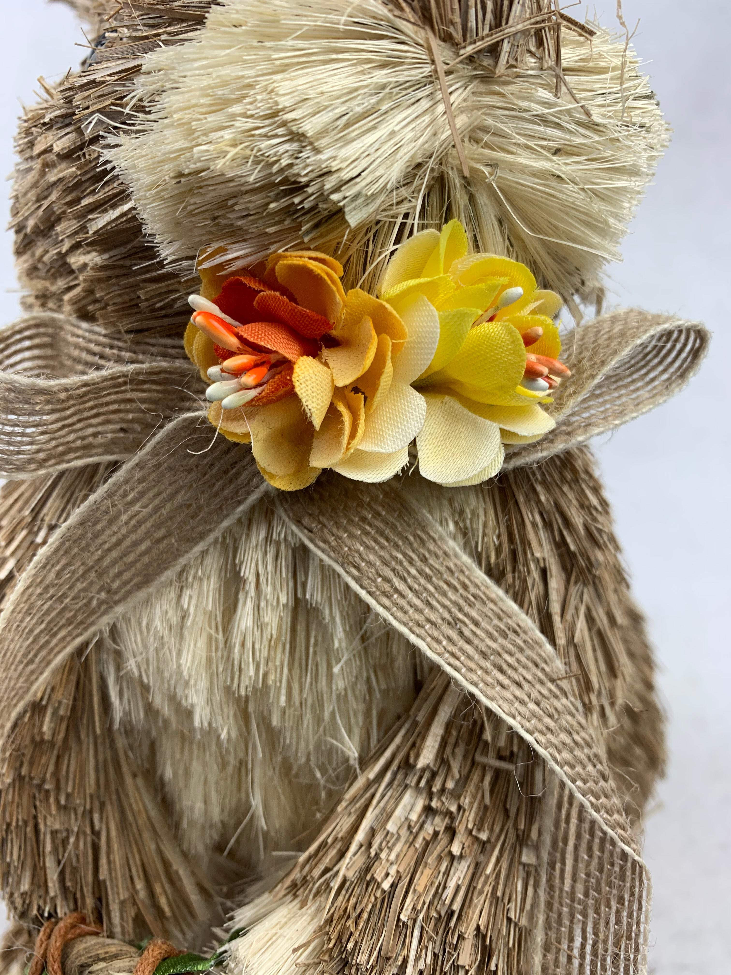Easter Sisal Boy Bunny Holding Basket