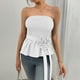 thumbnail image 4 of Camiseta sin tirantes para mujer - Blusa informal de verano sin mangas - Color liso, tejido transpirable, versátil con vaqueros, 4 of 8