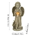 thumbnail image 3 of Zxsyw Solar Angel Garden Statues Praying Angel Figure Watertight Angel Figure on The Grave Outdoor Decoration Angel Sculpture Decorative Yard, 3 of 5