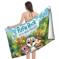 thumbnail image 4 of Roca Puffin Toalla de playa de secado rápido con diseño temático, regalo para mujeres y niñas, ideal para cumpleaños, fans, amantes de la música, uso en la playa o al aire libre, 78 × 180 cm, 4 of 6