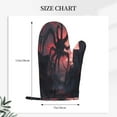 thumbnail image 2 of Hirioo Giant Monster Over City for Silicone Oven Mitts for BBQ, Baking, Cooking, Set of 2, Heat Resistant 260℃, Non-Slip Kitchen Essentials, 2 of 6