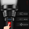 thumbnail image 4 of LED Flashlight 1000 Lumens Rechargeable | M77 Chip Super Bright Torch | Zoomable Waterproof Handheld Light | 3 Modes Power Display | 10.15in Aluminum Alloy | USB Charging | Outdoor Portable, 4 of 9