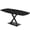 Black Cypress w/Black Base, variant on 5 Foot Arc Boat Conference Room Table with X Base Data And Electric