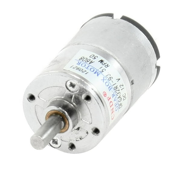 32mm Body Dia Two Terminals Micro Electric Gear Motor 12V DC 50RPM