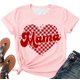 thumbnail image 3 of Tops de Cuello Redondo para Mujeres Casual de Moda Impresa Camiseta de Manga Corta, 95% Poliéster 5% Elastano para Uso Diario Y de Fiesta, 3 of 6
