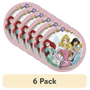 (6 pack) Disney Princess Paper Dessert Plates, 7in, 8ct