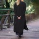 thumbnail image 3 of Gibobby Vestido de manga larga Falda larga de encaje de punto para mujer con vestido informal con sudadera de forro polar(Negro,M), 3 of 5