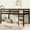 Espresso, variant on Alvantor Twin Size Loft Bed Wood Loft Bed with Stairs for Kids Boys Girls, No Box Spring Needed, Grey