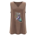 thumbnail image 6 of Baqcunre Corset Tops For Women Women'S Plus Size Tank Tops Sleeveless Summer V Neck T Shirts Casual Loose Tunics Tee Tank Top For Women Womens Blouses Khaki XXL, 6 of 6