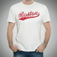 thumbnail image 5 of UGP Campus Apparel Boston City Baseball Script Basic Cotton T-Shirt - Large - White, 5 of 6