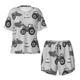 thumbnail image 4 of Lsque Gray Tractor Women's Short-Sleeved Pajama Set - 2 Piece Soft and Lightweight Sleepwear Set-4X-Large, 4 of 9