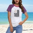 thumbnail image 2 of Birdeem Blouses pour Femmes Mode Imprimée Col Rond Manches Courtes T-Shirt Décontracté, 2 of 12
