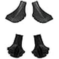 thumbnail image 2 of Four Pack of Extra Durable Rubber Replacement Tips (Replacement Feet/Paws/Ferrules/Caps) for Trekking Poles - Fits All Standard Hiking and Walking Poles (Round (2) & Medium Tapered (2), 4 Pack), 2 of 4