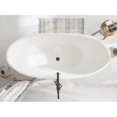 thumbnail image 4 of Elegant Kitchen & Bath BT10372GW-MBK 72 in. Soaking Bathtub, Glossy White with Matte Black Trim, 4 of 8
