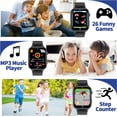 thumbnail image 4 of Reloj inteligente para niños 26 juegos: cámara HD y reproductor de vídeo, música MP3, control parental, 13 despertador, podómetro, relojes inteligentes impermeables IP68 para niños de 4 a 10 años, 4 of 5