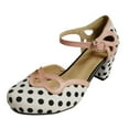 thumbnail image 2 of EQWLJWE Womens Mary Jane Pumps with Heel Vintage Shoes Retro Hollow Floral Theme Party, 2 of 5